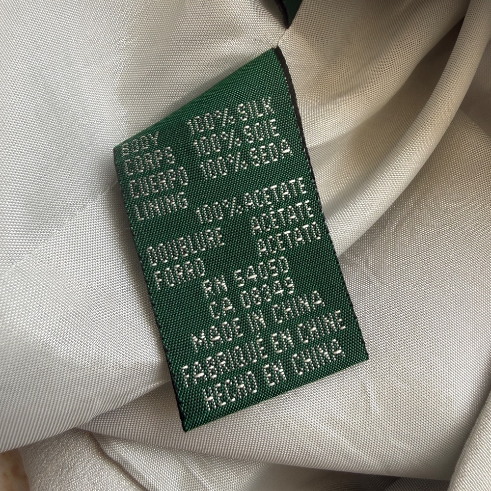 LAUREN Ralph Lauren | Silk Blend Blazer Jacket | Size 12 | Light Blue - Picture 8 of 9